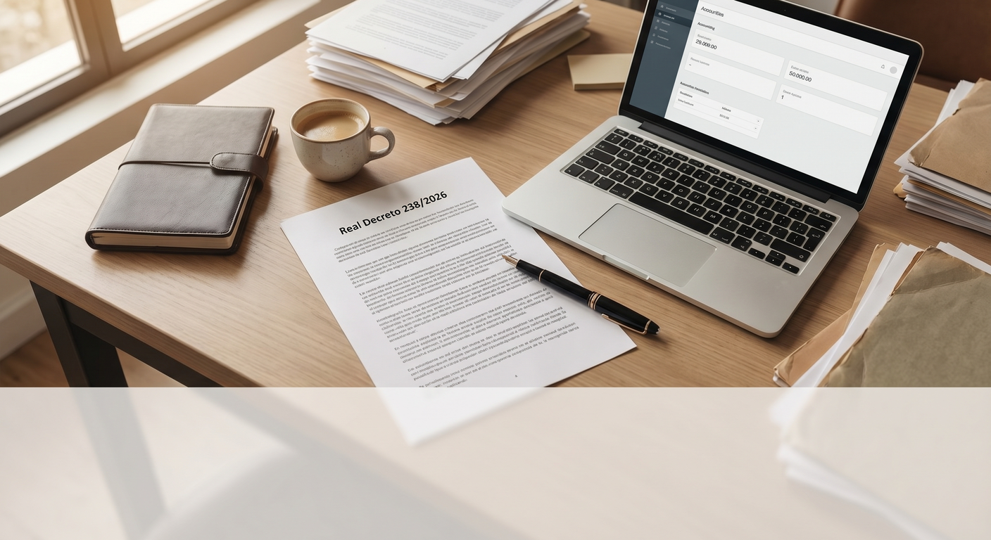 Royal Decree 238/2026: e-invoicing rules for advisers